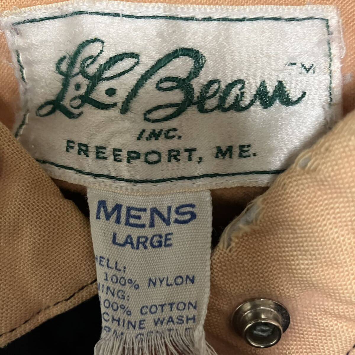 70s 筆記体タグ LL.Bean コーチジャケット llbean ビンテージ ヴィンテージ ネイビー USA製 L.L.Bean LLBean シャモア の画像8