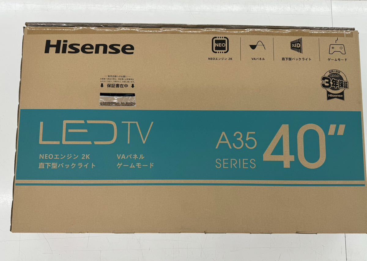 Hisense ハイセンス　液晶テレビ　LED TV 40A35G 新品　未使用品　未開封_画像1