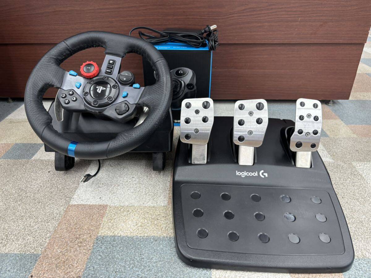 ジャンク扱い LOGITECH ロジテック G29 DRIVING FORCE RACING WHEEL Driving Force Shifter ドライビングフォース シフター セット_画像2