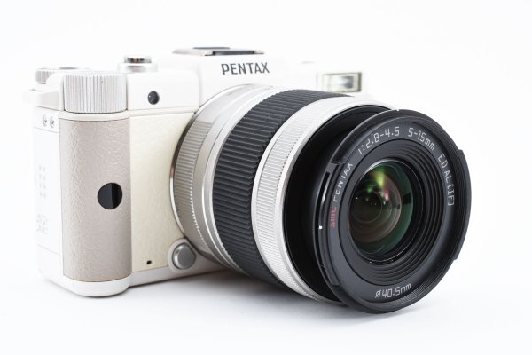 ★良品★PENTAX ミラーレス一眼 Q レンズキット ホワイト PENTAX QLKWH D416_画像2