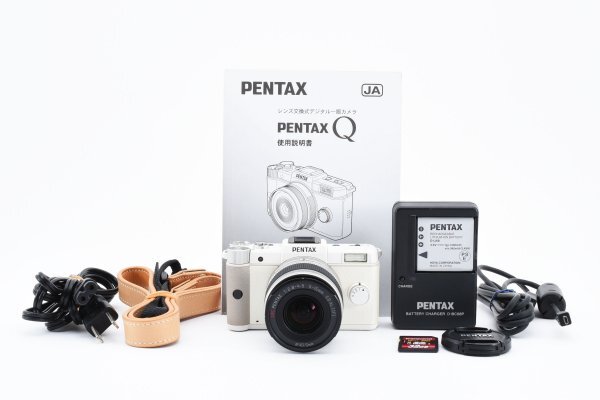 ★良品★PENTAX ミラーレス一眼 Q レンズキット ホワイト PENTAX QLKWH D416_画像1