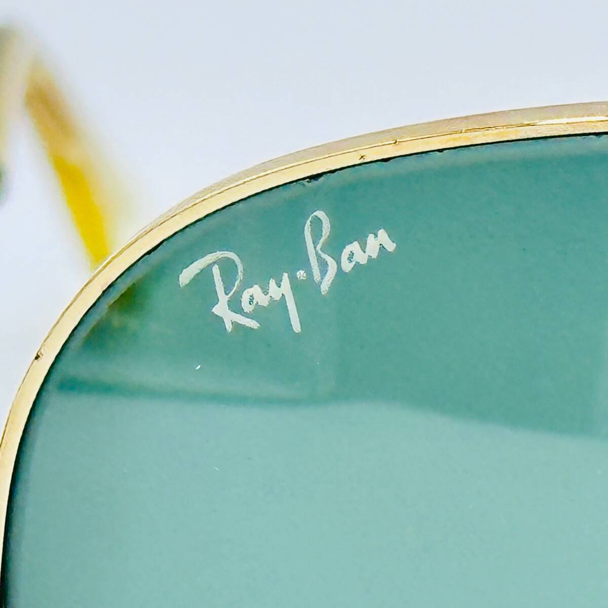 Ray-Ban レイバン サングラス B&L Ray-Ban U.S.A. 5807 ケース付き フレーム ゴールド レンズ グリーン アウトドア ドライブ 1円出品の画像7