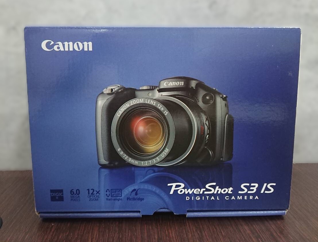 #4947　ほぼ未使用　canon　PowerShot 　S3IS　デジタルカメラ　パワーショット　カメラ　動作品　★12倍の高倍率ズーム/動画撮影★　　_画像1