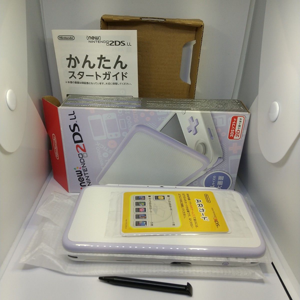 箱 説明書 完品】Newニンテンドー2DS LL ホワイト×ラベンダー AC 箱 説明書 完品】Newニンテンドー2DS LL ホワイト×ラベンダー AC