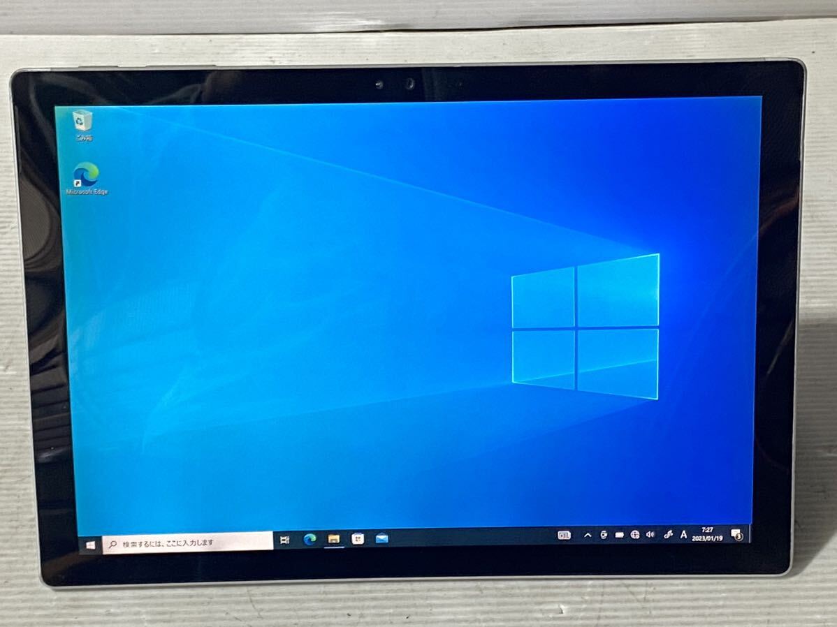 バッテリ膨張あり Microsoft Surface Pro 4 1724 Windows10 Corei5-6300U メモリ8GB SSD256GB OS起動確認のみ ジャンク452_画像1