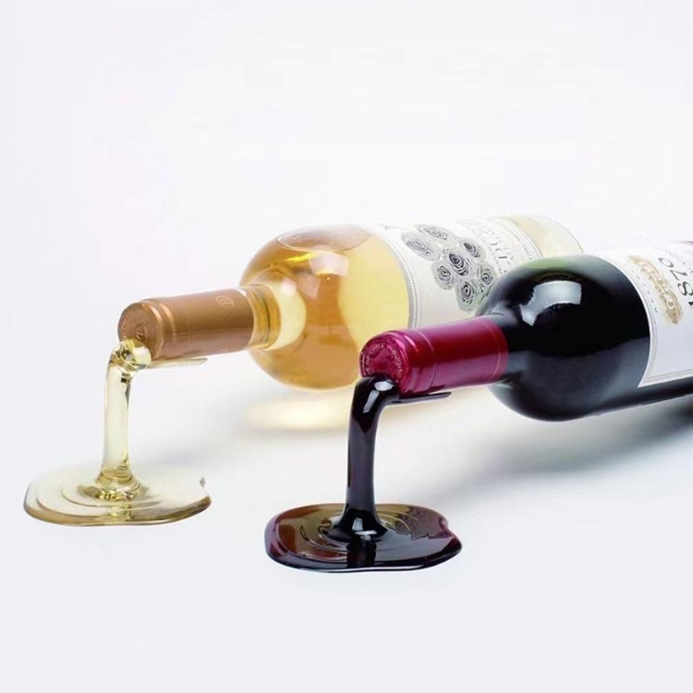ワイン ボトルホルダー ディスプレイ オブジェ 白ワイン spilledwine　6-3_画像2