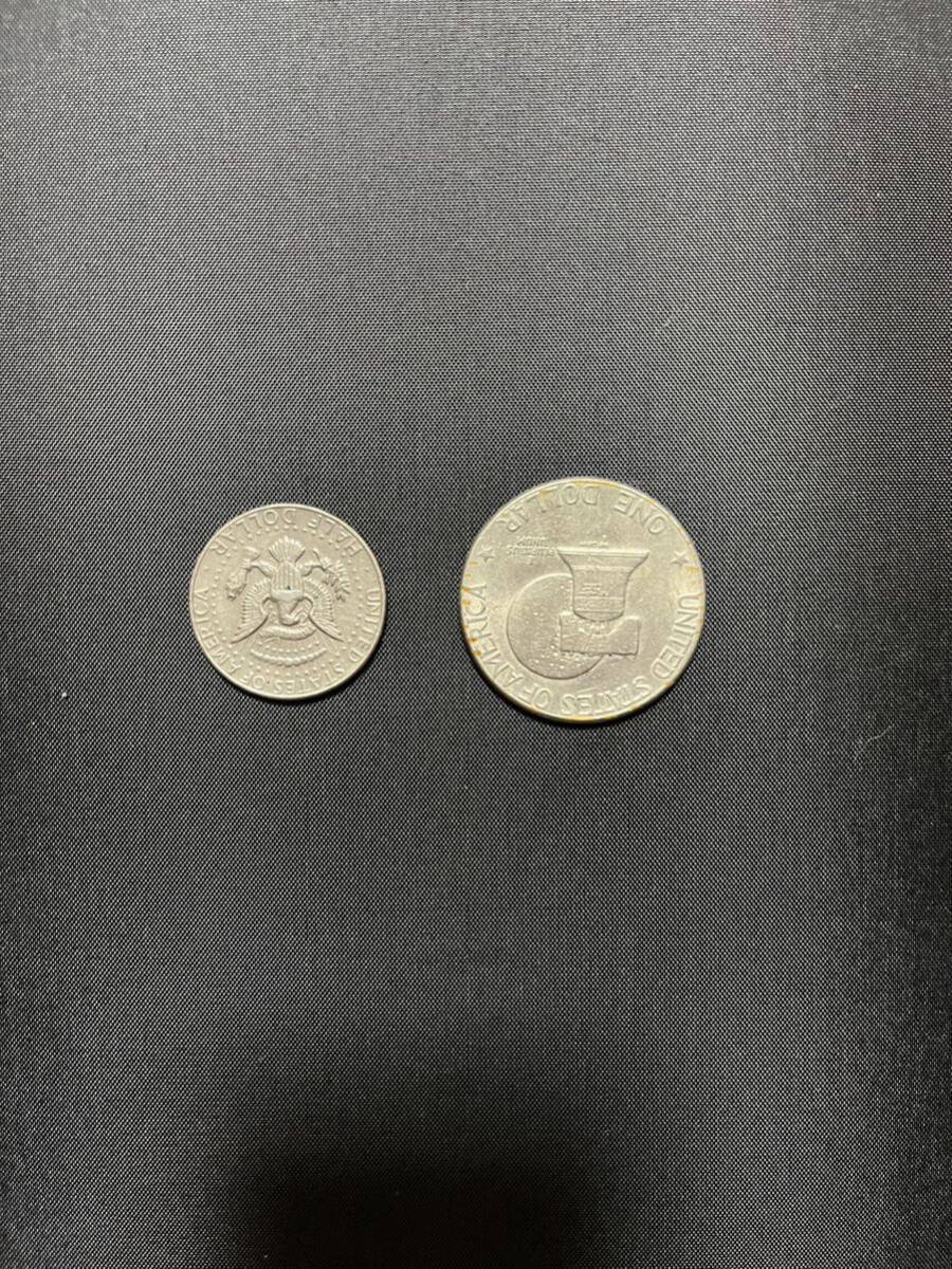 1円〜【送料無料】アメリカ 建国200周年記念硬貨 1ドル銀貨/ケネディ50セント銀貨 アンティークコインの画像2