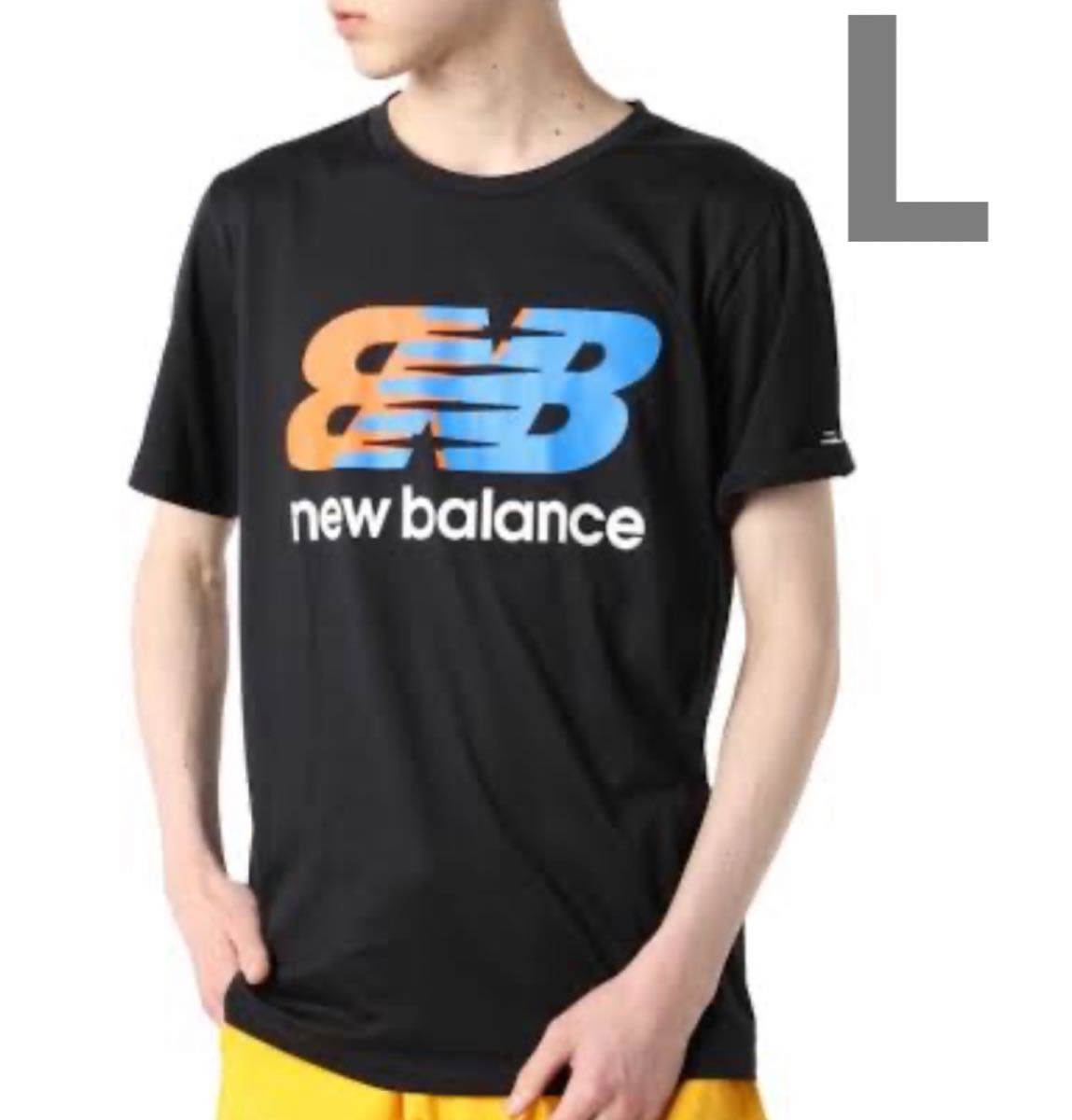 ニューバランス new balance 半袖　ヘザーテック グラフィックTシャツ AMT11071 ブラック　黒