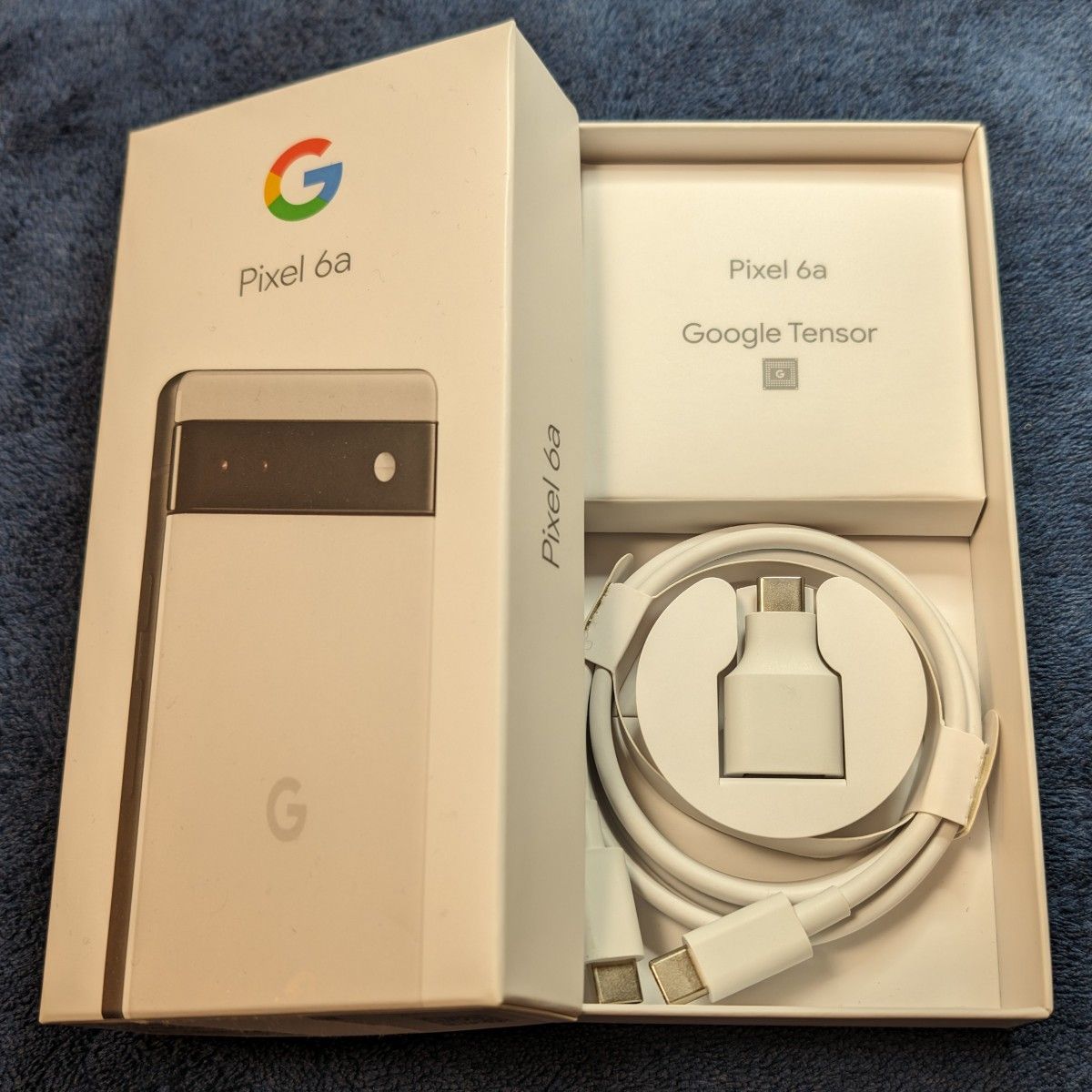 空箱と付属品　Google Pixel 6a Snow 128 GB