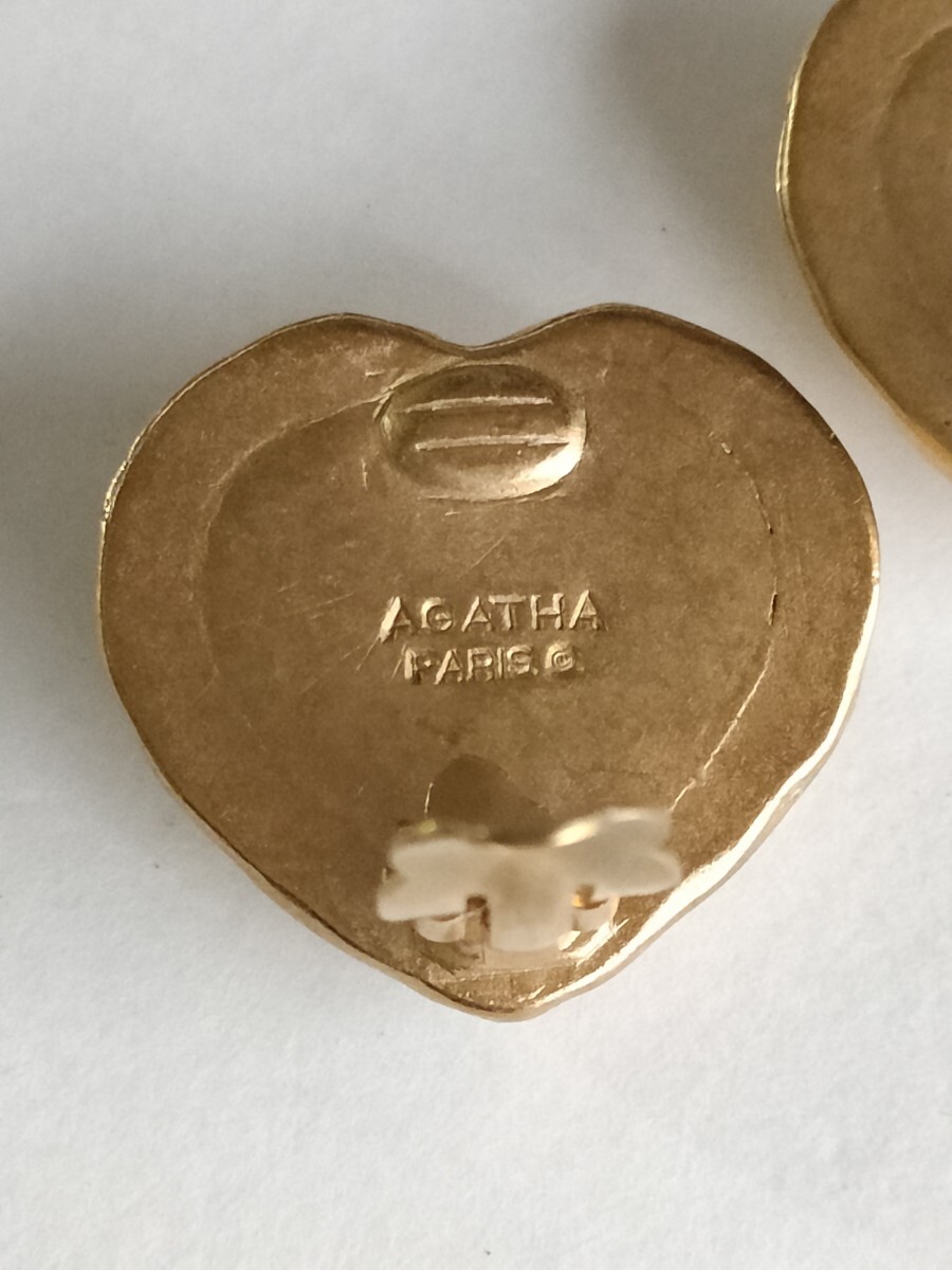  Agata AGATHA серьги оттенок золота поддельный жемчуг Heart 