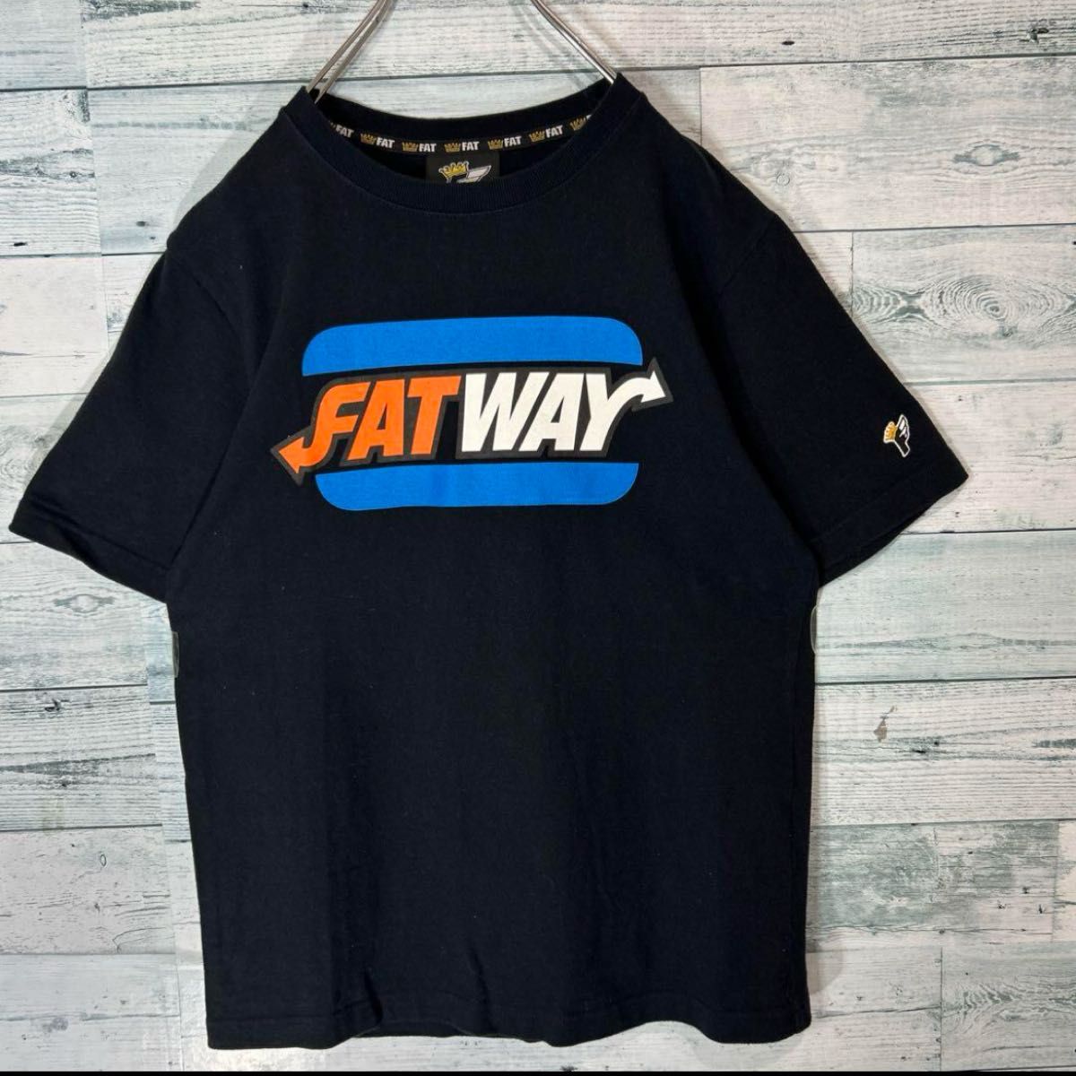 《ストリート》FAT ビッグロゴ ヘビーオンス Tシャツ 肉厚ボディ 古着 tシャツ 古着