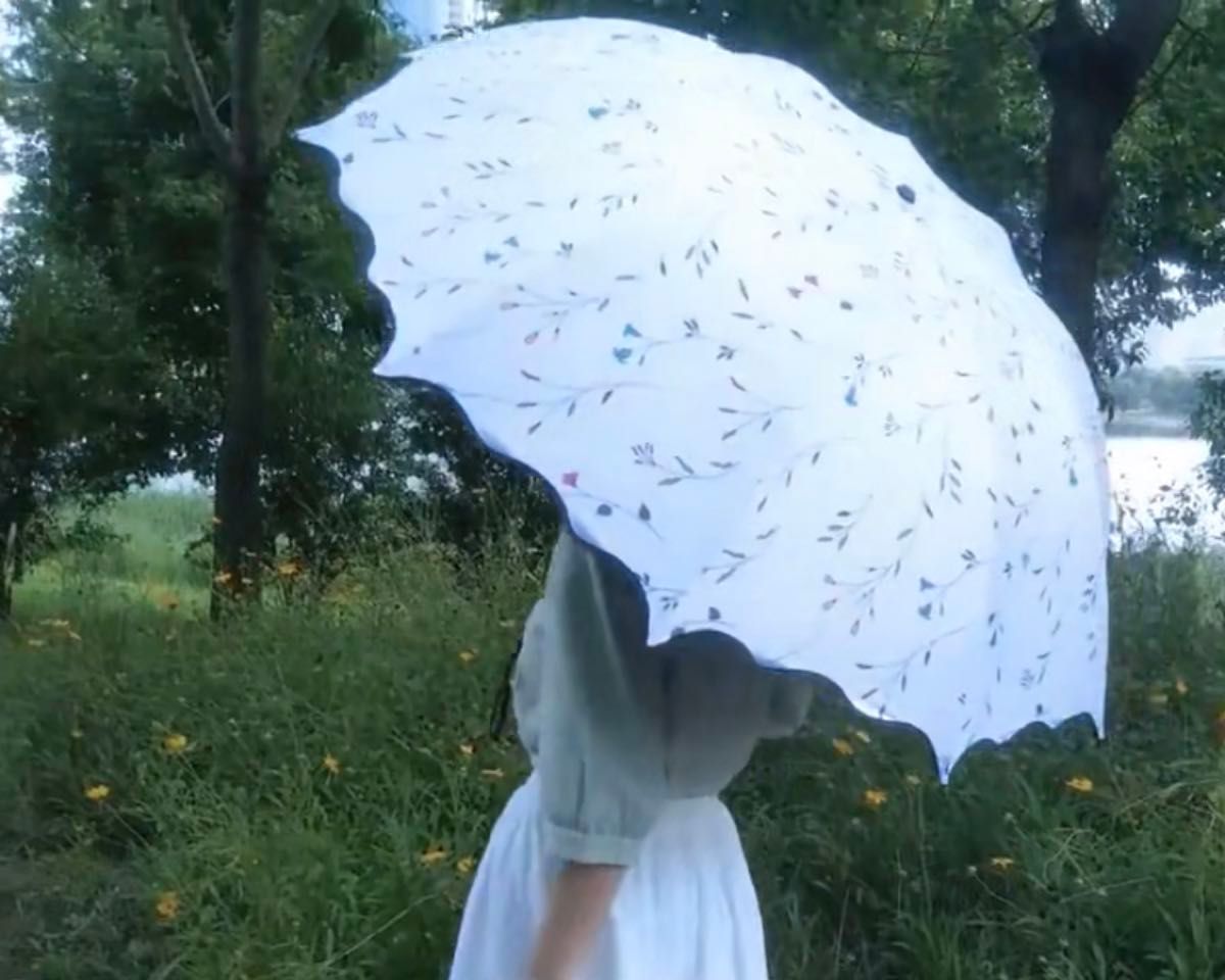 【8本骨】折り畳み傘 遮光 晴雨兼用 軽量 日傘　花柄　UVカット