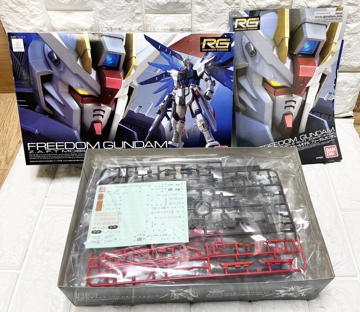  unused * not yet constructed * Bandai gun pra RG 1/144 real grade 1/144ti stay knee Gundam freedom Rx-78-2 large amount together 3 point F14