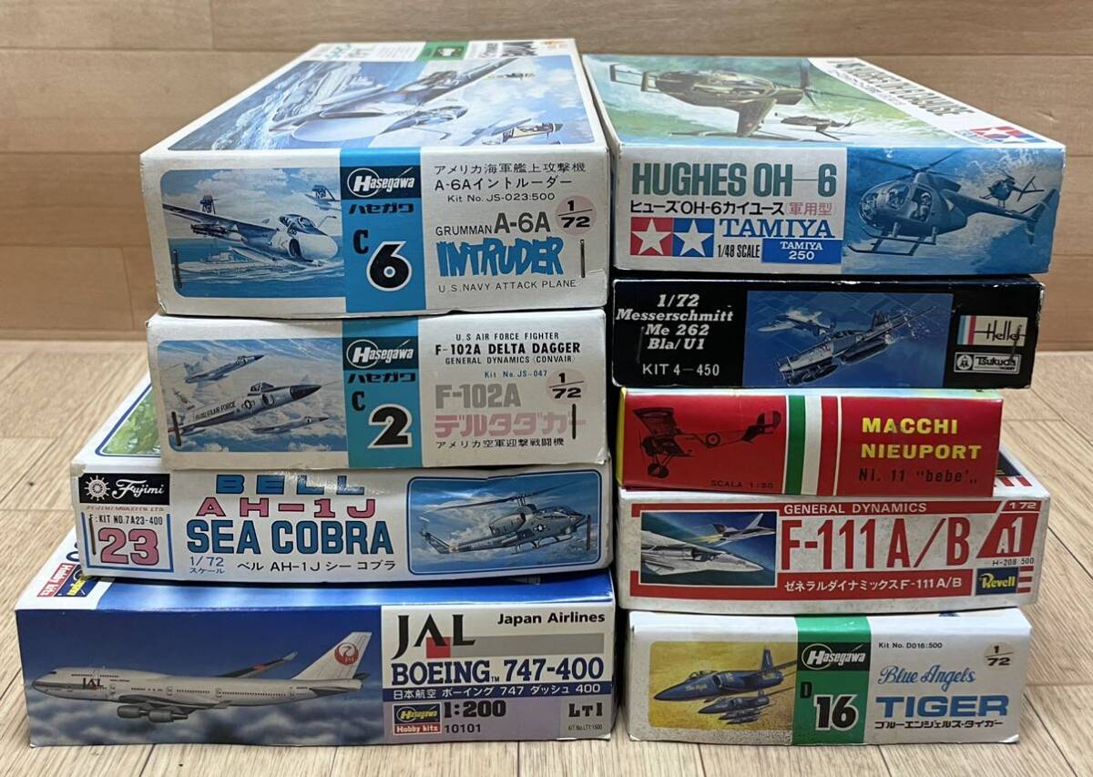 希少！ 未組立 多数 Hasegawa Revell TAMIYA FUJIMI 等 戦闘機 F-111A F-14A R-8 Fi156C EA-6A 747-400 MIG-29 等 大量 まとめて 20点 B20_画像9