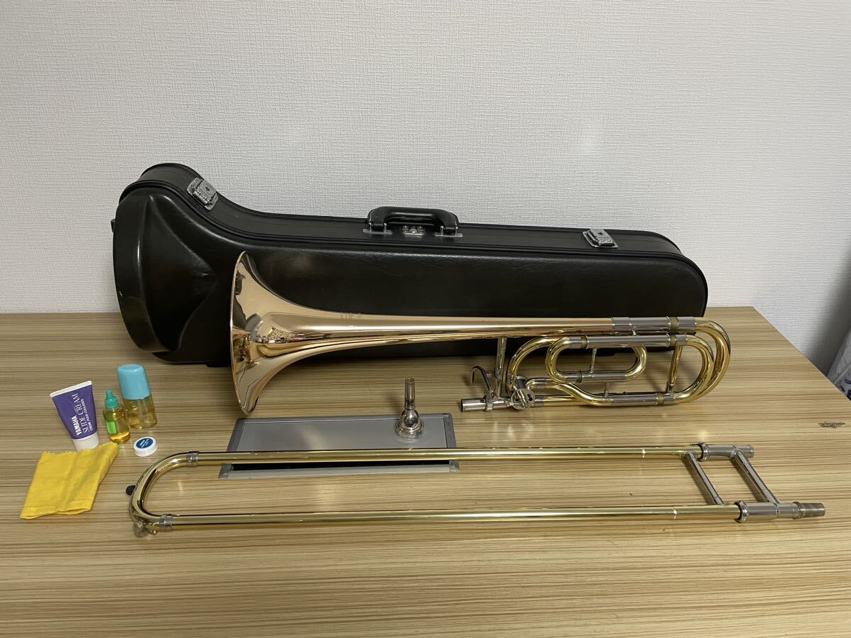 YAMAHA ヤマハ Custom YSL820GII テナーバストロンボーン ケース付き_画像1