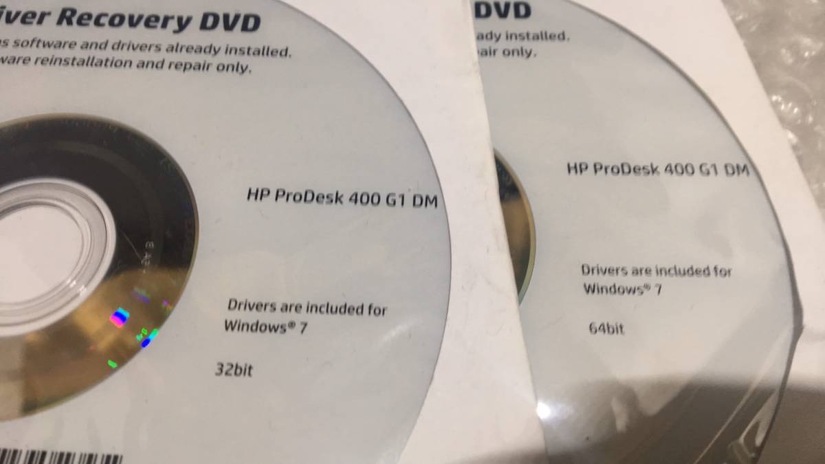 SE122a 4枚組 HP ProDesk 400 G1 DM Windows7(64+32) リカバリー ドライバー メディア DVD_画像2