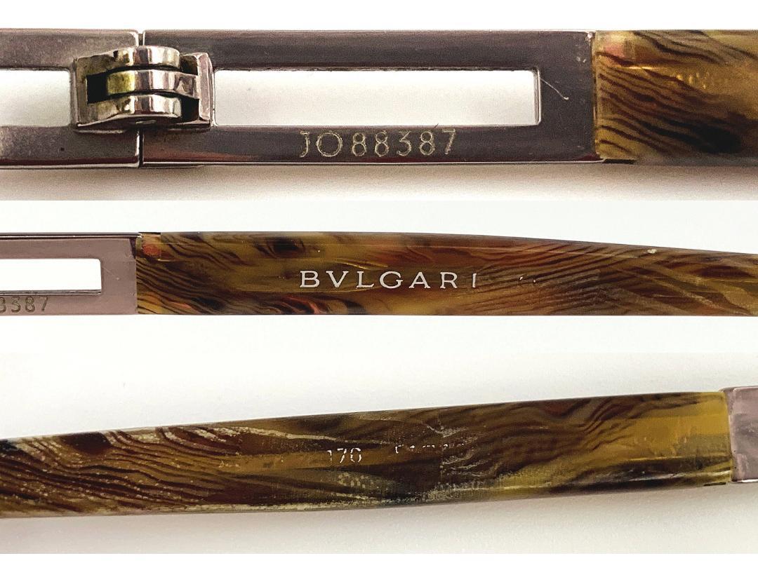 BVLGARI ブルガリ JO88387 度入り 眼鏡 メガネフレーム リムレス ブランドケース 元箱付き_画像6