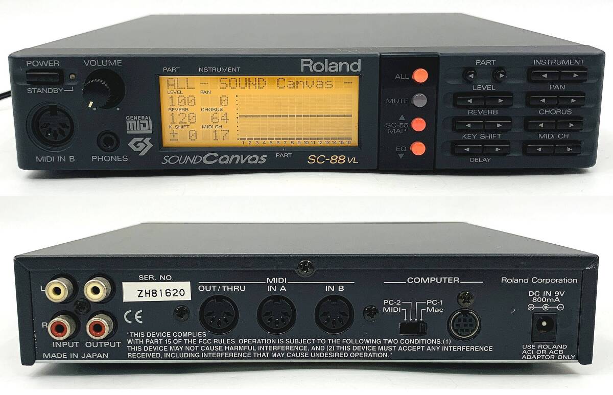 Roland SC-88VL SOUND CANVA Roland MIDI sound module [ operation goods body only not yet verification function part equipped present condition goods ]