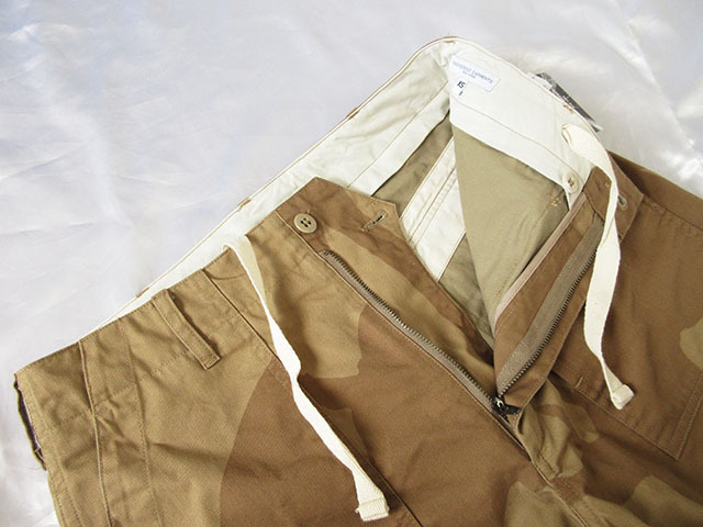 エンジニアードガーメンツ★2022ssモデル★≪税込定価31,900円≫ ★ Fatigue Short - Animal Print Cotton Flat Twill/Khaki【XS】_画像4