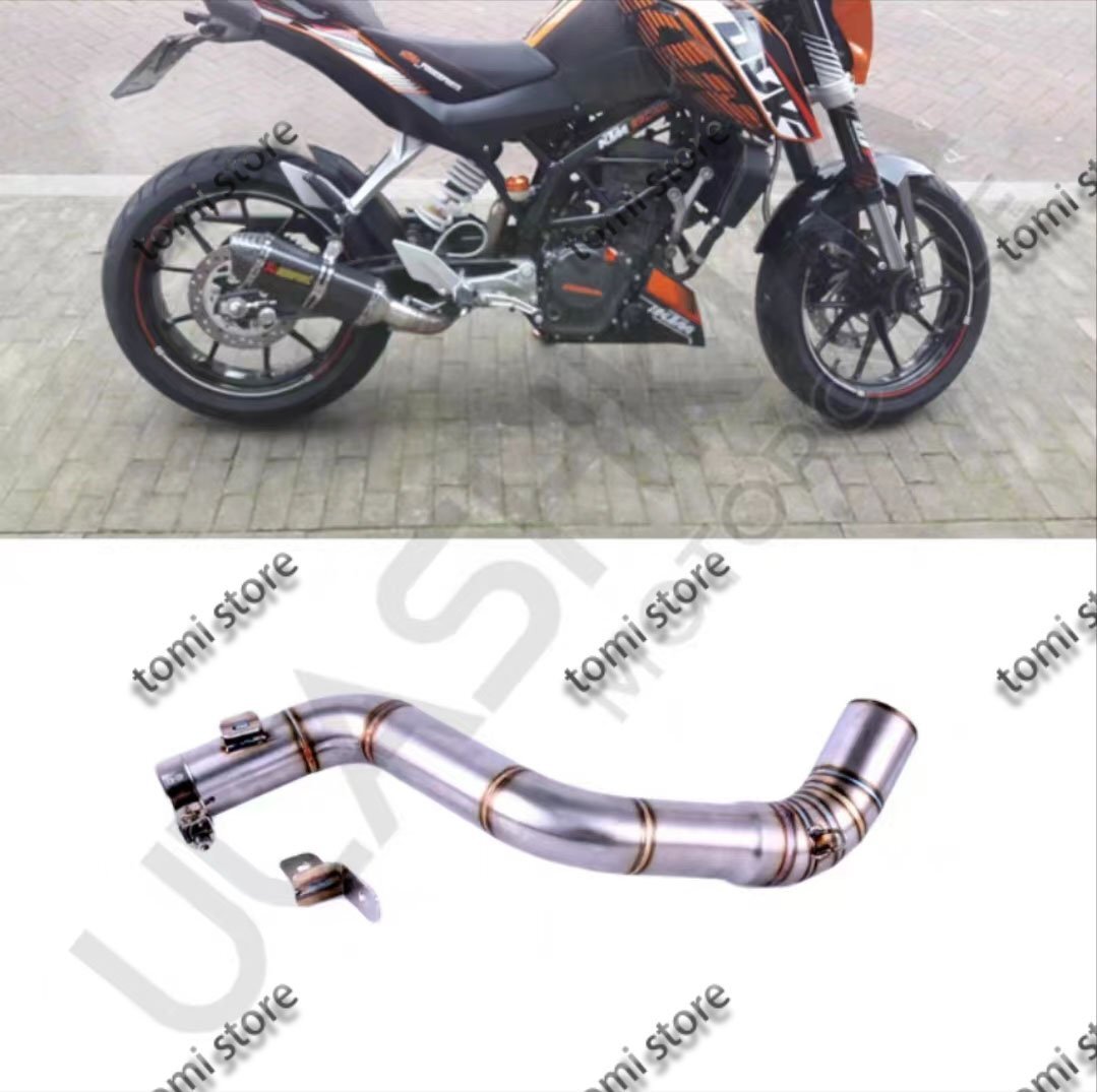 KTM DUKE125 DUKE200 DUKE390 スリップオン化 中間パイプ / テールパイプ リンクパイプ マフラー サイレンサー カウル 等_画像1