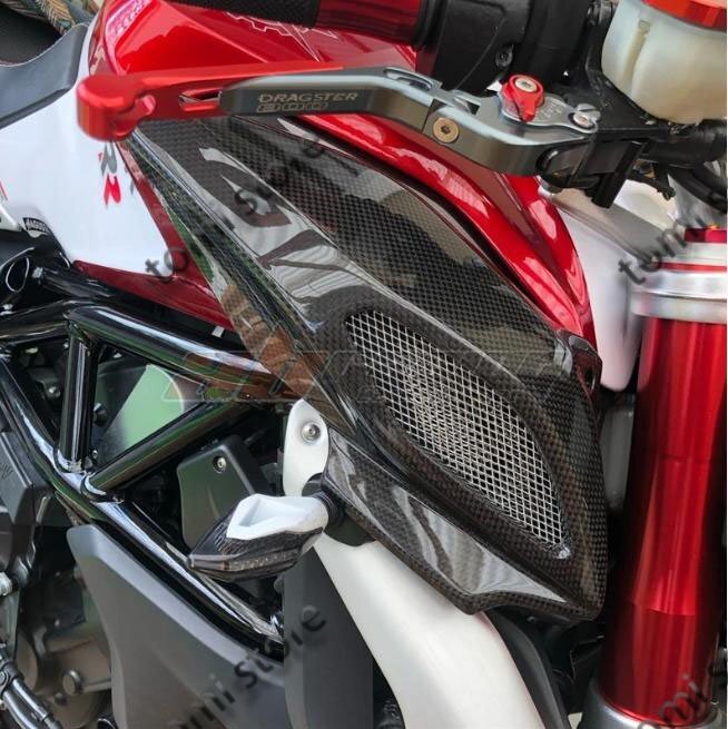 エキゾースト マフラーガード プロテクター 保護 Mv Agusta アグスタ Brutale 675 Dragster 2014 カーボンファイバー_画像1