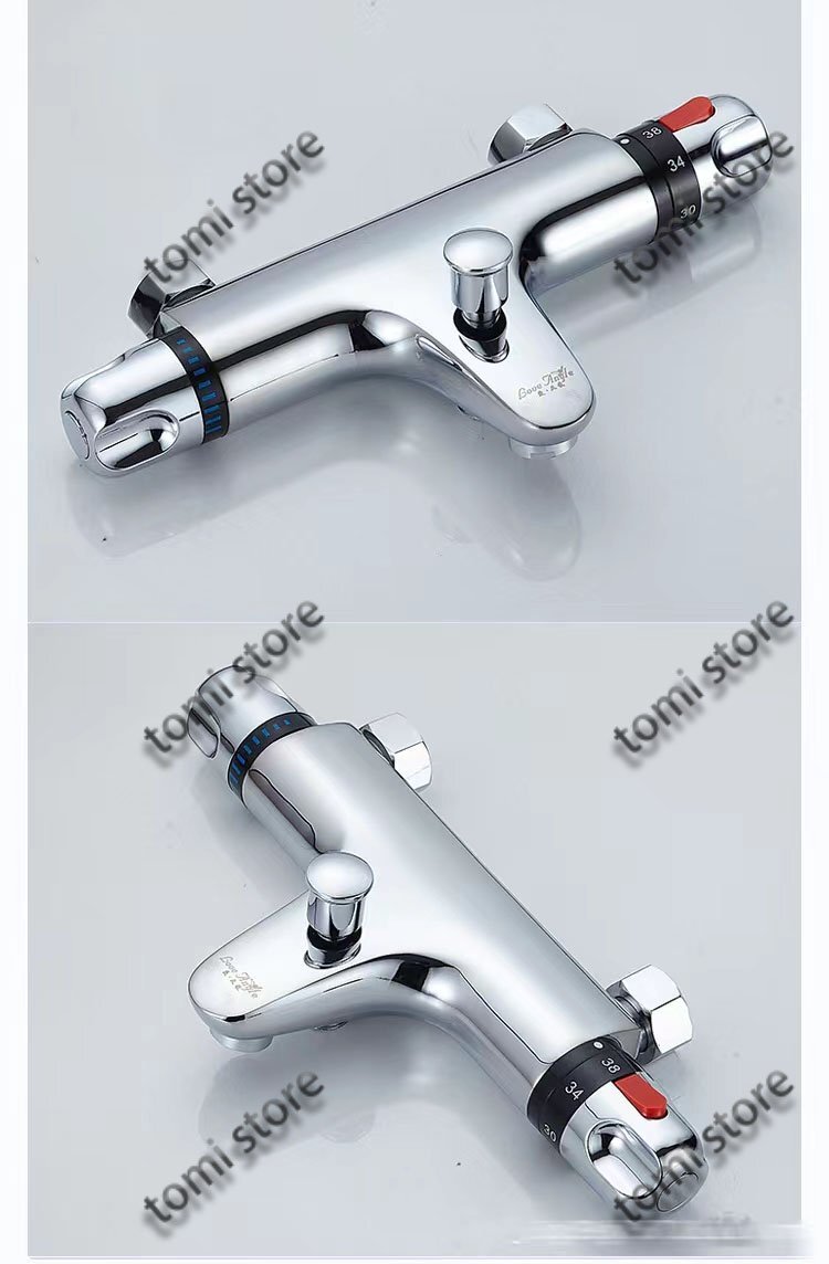 YANKSMARTブラス浴室サーモスタット水栓デッキの取付け洗面所シャワーバルブバスタブミキサータップ_画像5