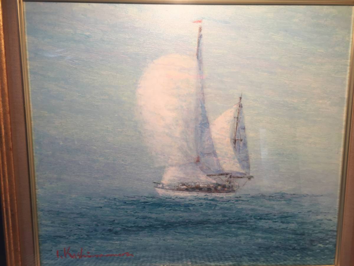 ヤフオク 絵画 帆船２ ヨットレース 柏村 ９９