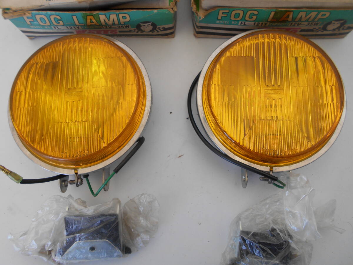  old car auto accessory Koito foglamp yellow color 2 piece 12V35W FL-121Y that time thing noshiro highway racer 