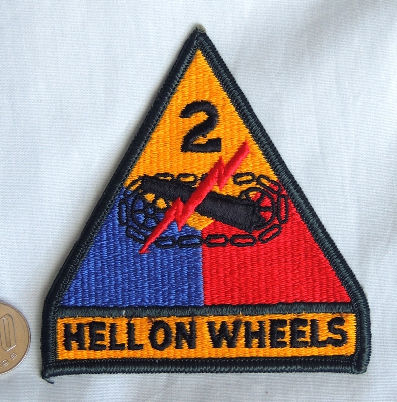 実物 米陸軍 第2機甲師団 徽章 SSI パッチ メロウエッジ 未使用 （アメリカ軍 米軍 HELL ON WHEELS_画像1