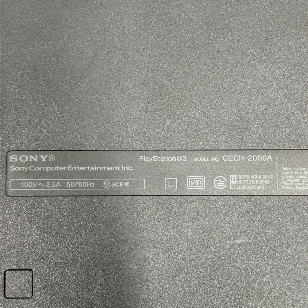 G411-O44-1194 SONY ソニー PlayStation3 プレイステーション3 本体 CECH-2000A チャコール・ブラック PS3 通電OK ②の画像6