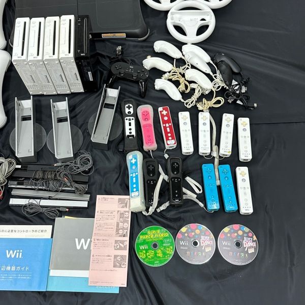 H442^*Nintendo Nintendo Wii body 5 pcs summarize RVL-001/ balance Wii board / remote control 13 piece /nn tea k8 piece / soft 3ps.@ other accessory electrification OK ①