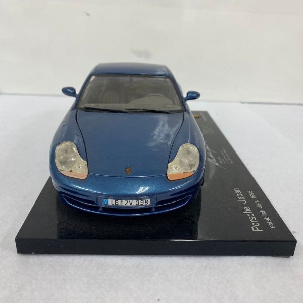 H307-K54-368 Porsche Japan ポルシェ メタリックブルー 青系 ミニカー 車 置物 インテリア 約車高7×長さ25×幅9cm ③_画像2