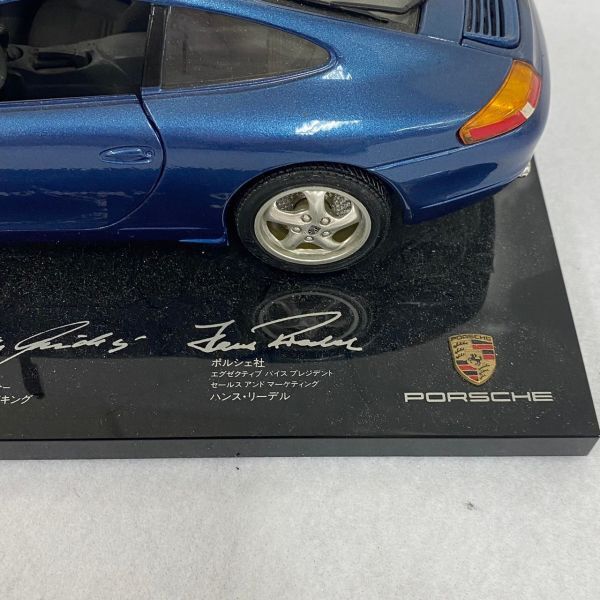 H307-K54-368 Porsche Japan ポルシェ メタリックブルー 青系 ミニカー 車 置物 インテリア 約車高7×長さ25×幅9cm ③_画像9