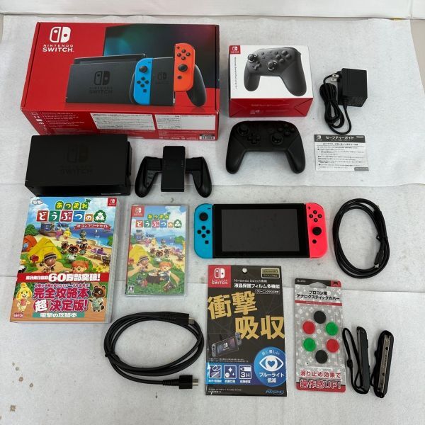 H416-C8-384 Nintendo Switch Nintendo switch body HAC-001 neon blue neon red Joy-Con/ unopened Animal Crossing electrification OK ①