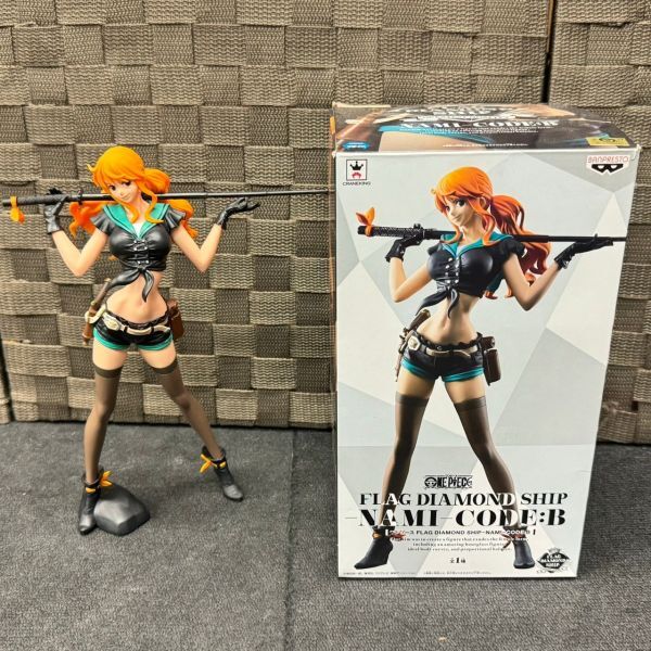 I816-O50-67 ONE PIECE ワンピース NAMI ナミ FLAG DIAMOND SHIP CODE：B フラッグダイヤモンドシップ フィギュア バンプレスト 箱付き ⑧_画像1