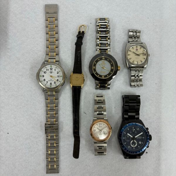 I218-000 腕時計 10点セット オメガ デビル/SEIKO/TECHNOS/FOSSIL/CITIZEN Q&Q/ラドー/自動巻き/手巻き/クォーツ 他 まとめ ②_画像3