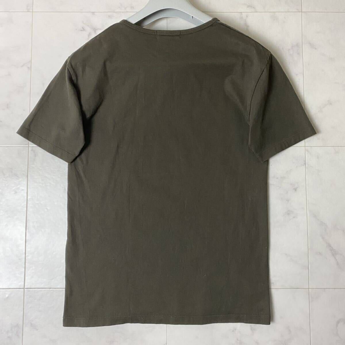 バーバリーブラックレーベル BURBERRY BLACK LABEL ホース刺繍 アーガイル柄 半袖 Tシャツ サイズ2 M ブラウン 茶 メンズの画像2