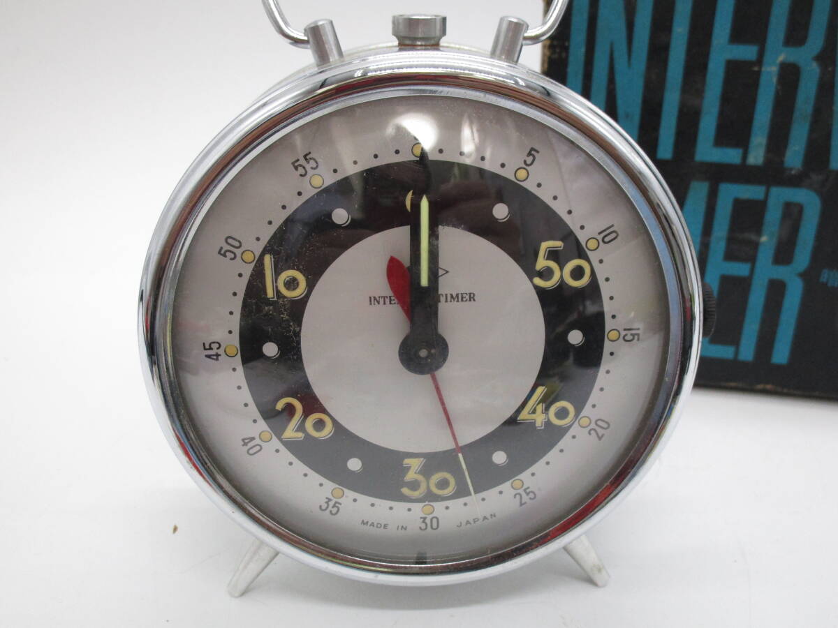 古い 日本製 服部時計店 暗室タイマー インターバルタイマー ゼンマイ式 針動きます、音なりました。現状品正常か不明（T0025 の画像2