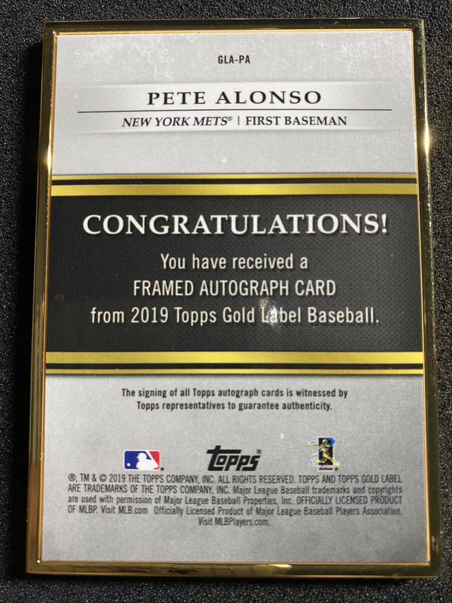Pete Alonso 2019 Topps Gold Label Auto RC ルーキー オート サイン ピート・アロンソ メッツ Mets _画像2