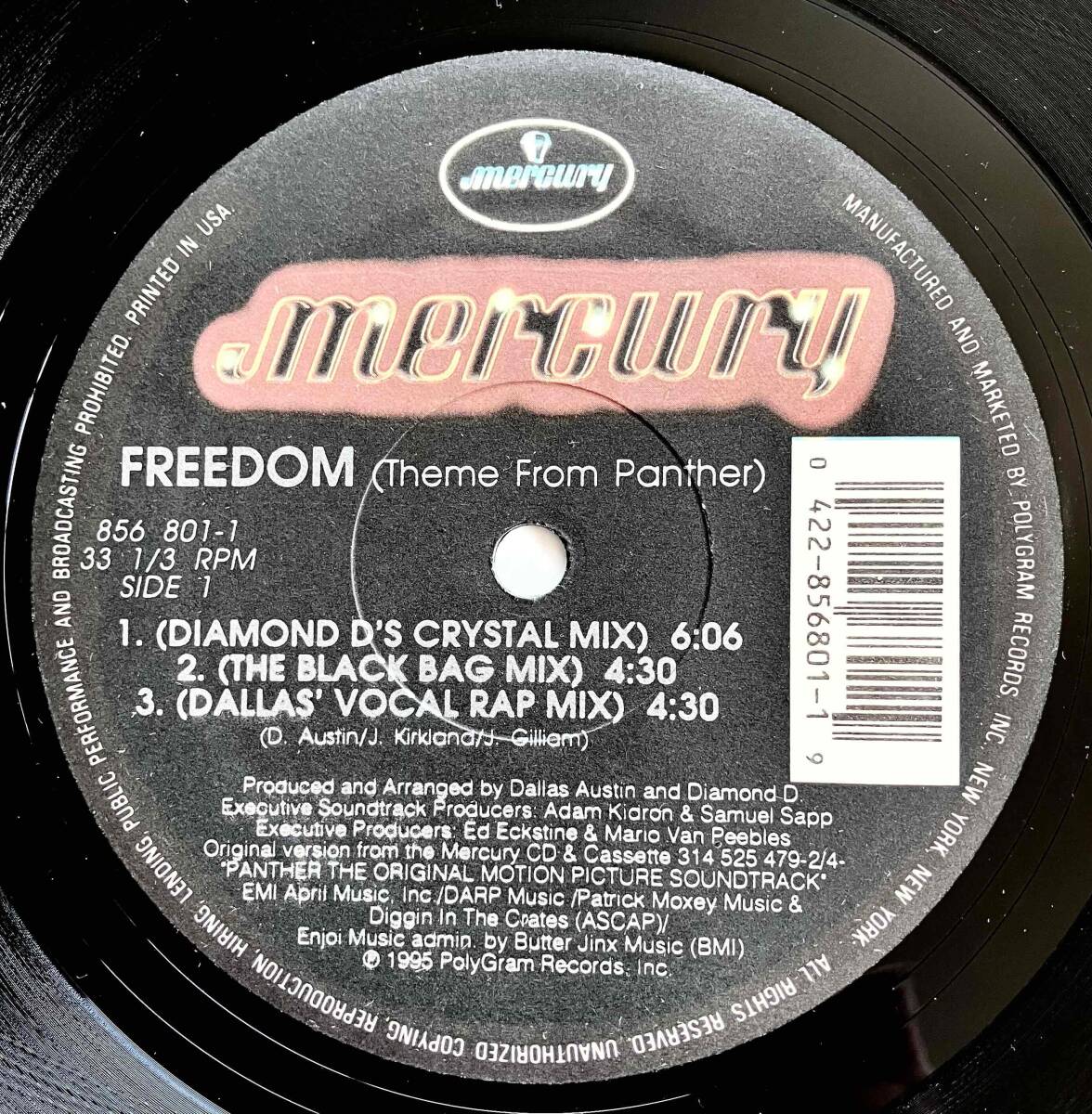 V.A. / Freedom (Theme From Panther)【12''】1995 / US / Mercury / 856 801-1 / 検索：333yen vinyl_画像2