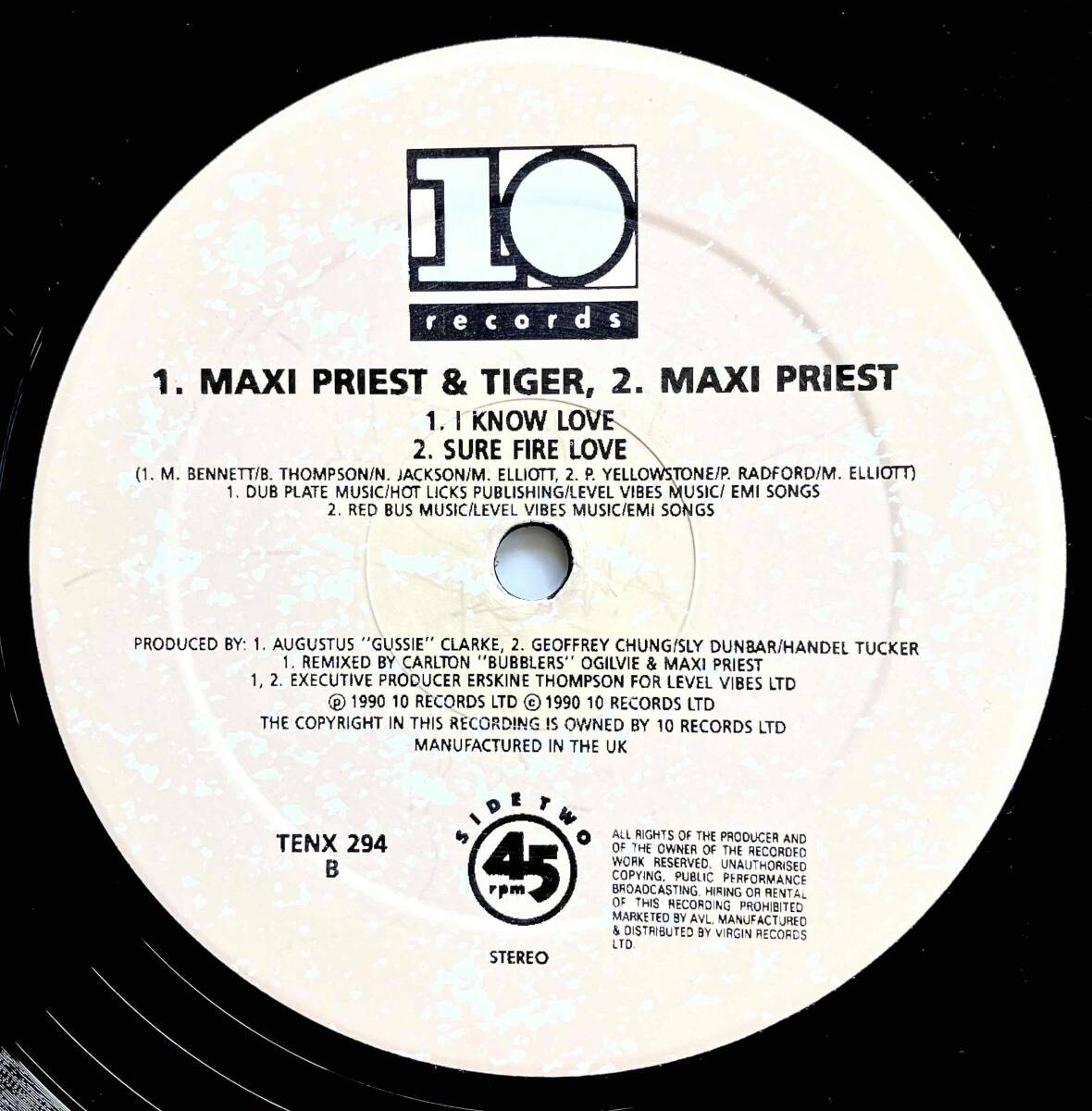 Maxi Priest / Close To You【12''】1990 / EU / 10 Records / TENX 294 / 検索：333yen vinyl_画像4