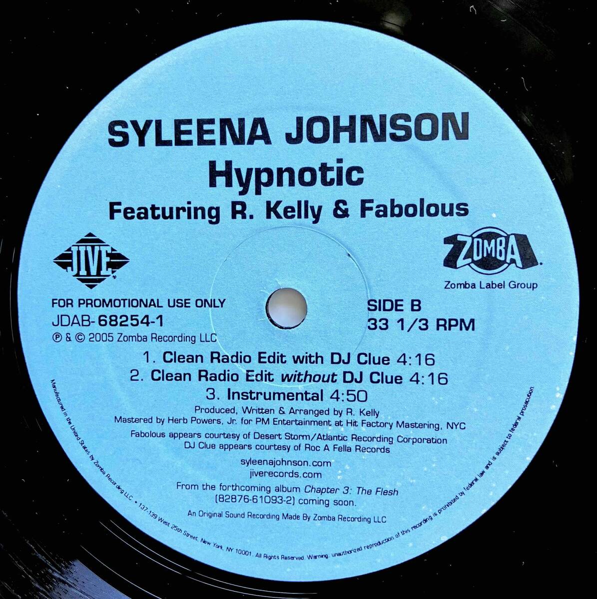 Syleena Johnson Featuring R. Kelly & Fabolous / Hypnotic【12''】2005 / US / Jive / JDAB-68254-1 / 検索：333yen vinyl_画像4