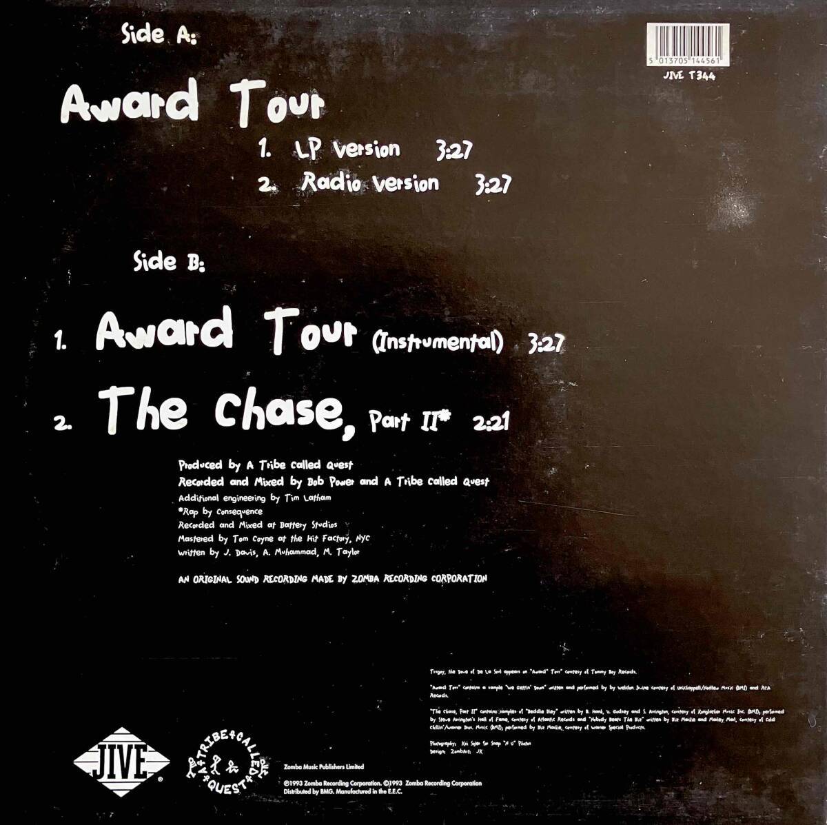 A Tribe Called Quest / Award Tour【12''】1993 / EU / Jive / JIVE T344_画像2