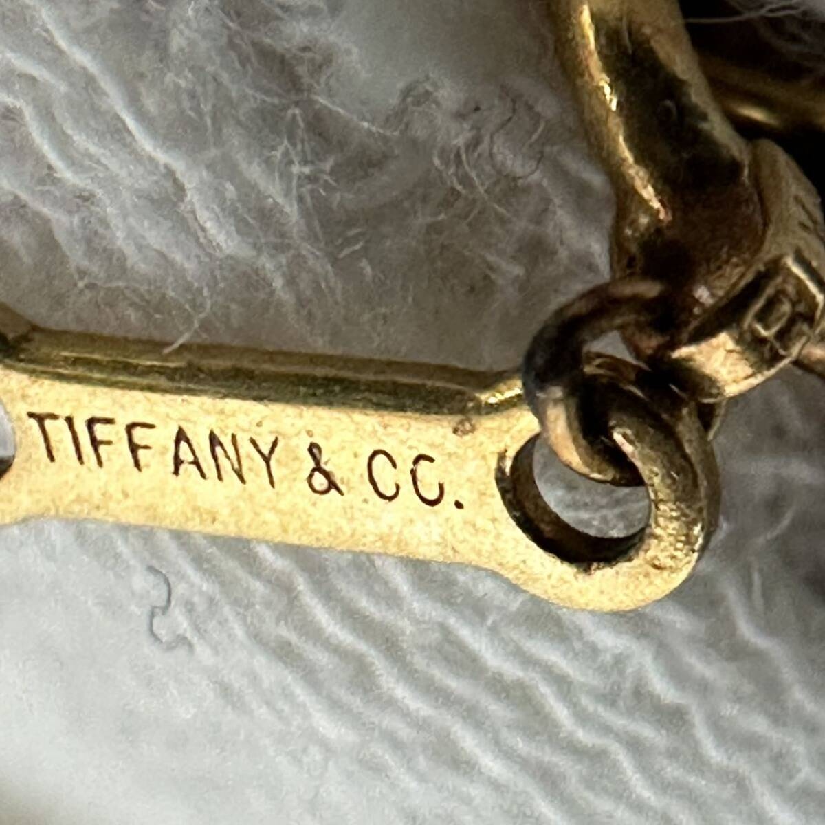 T2404-103 Tiffany&Co. ティファニー イエロー ゴールド ネックレス チェーン Au750 K18　　_画像1