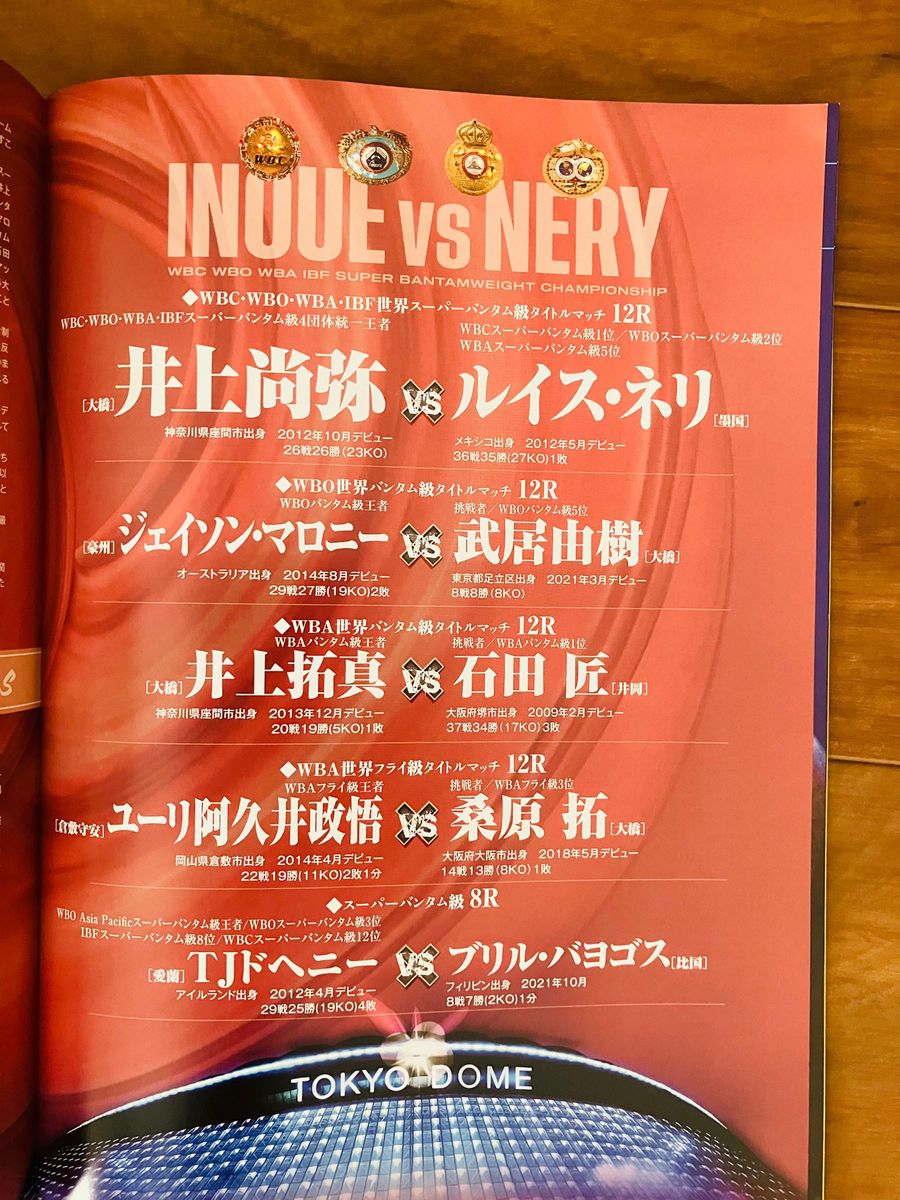 会場限定配布】パンフレット&スポーツ紙セット 井上尚弥vsネリ 会場限定配布】パンフレット&スポーツ紙セット 井上尚弥vsネリ