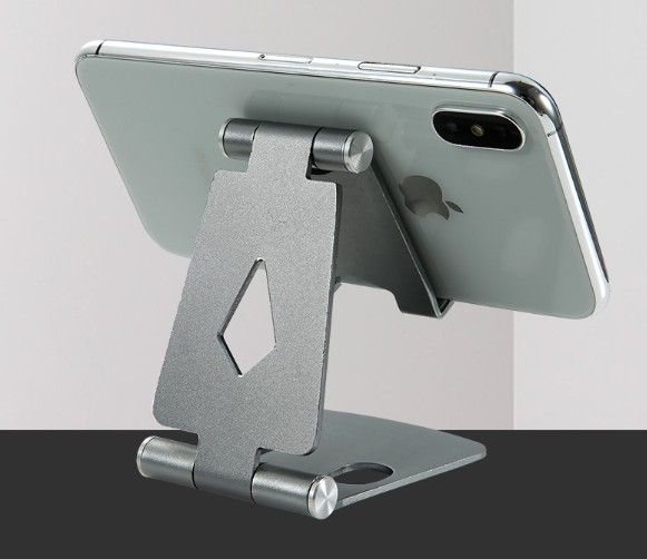 スマホスタンド　折りたたみ　携帯しやすい　角度調整　滑り止め付　ブラック iPhone iPad スマホ ホルダー