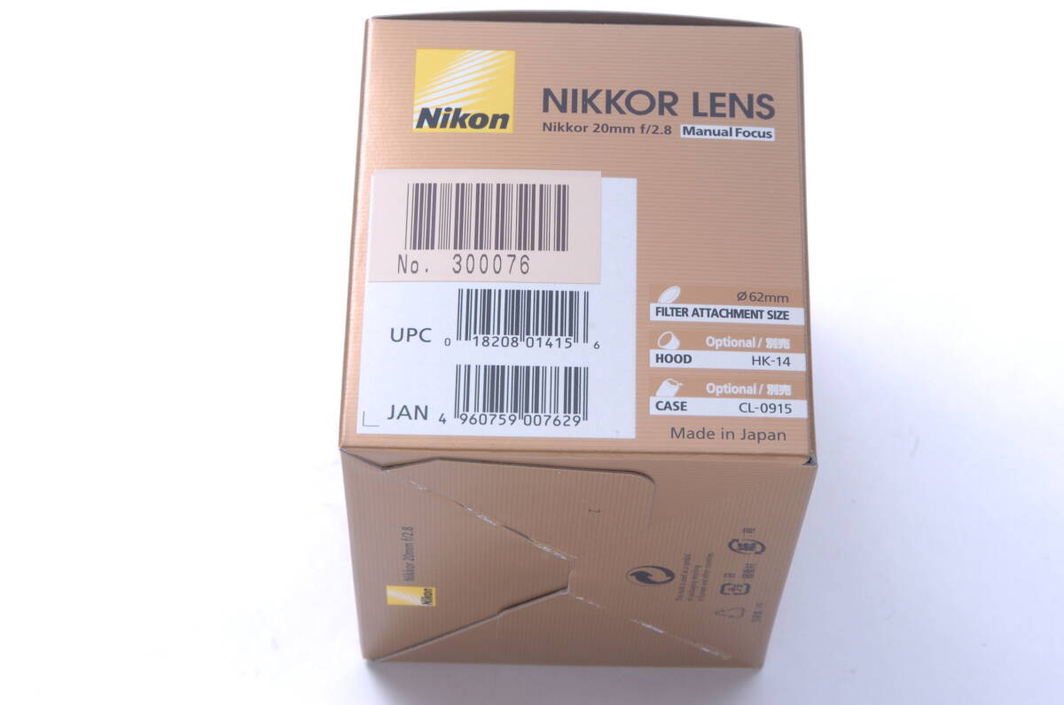 新品未開封 NIKON ニコン Ai Nikkor 20mm F2.8S の画像2