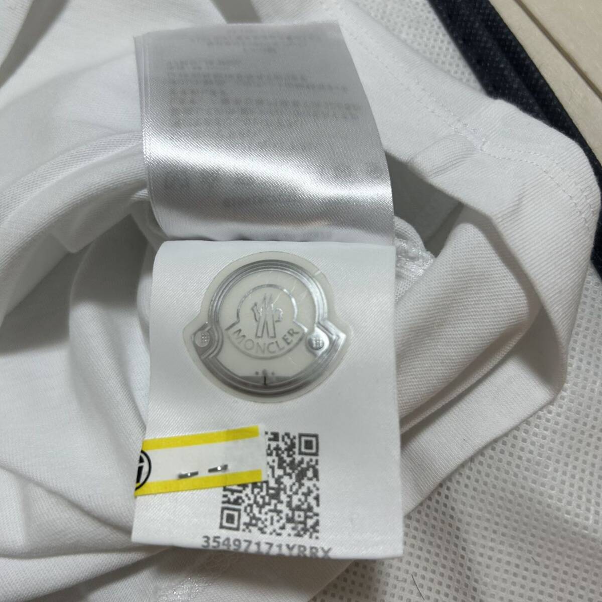 【美品】【最安値】MONCLER モンクレール ラバーワッペン半袖Tシャツ 白XL