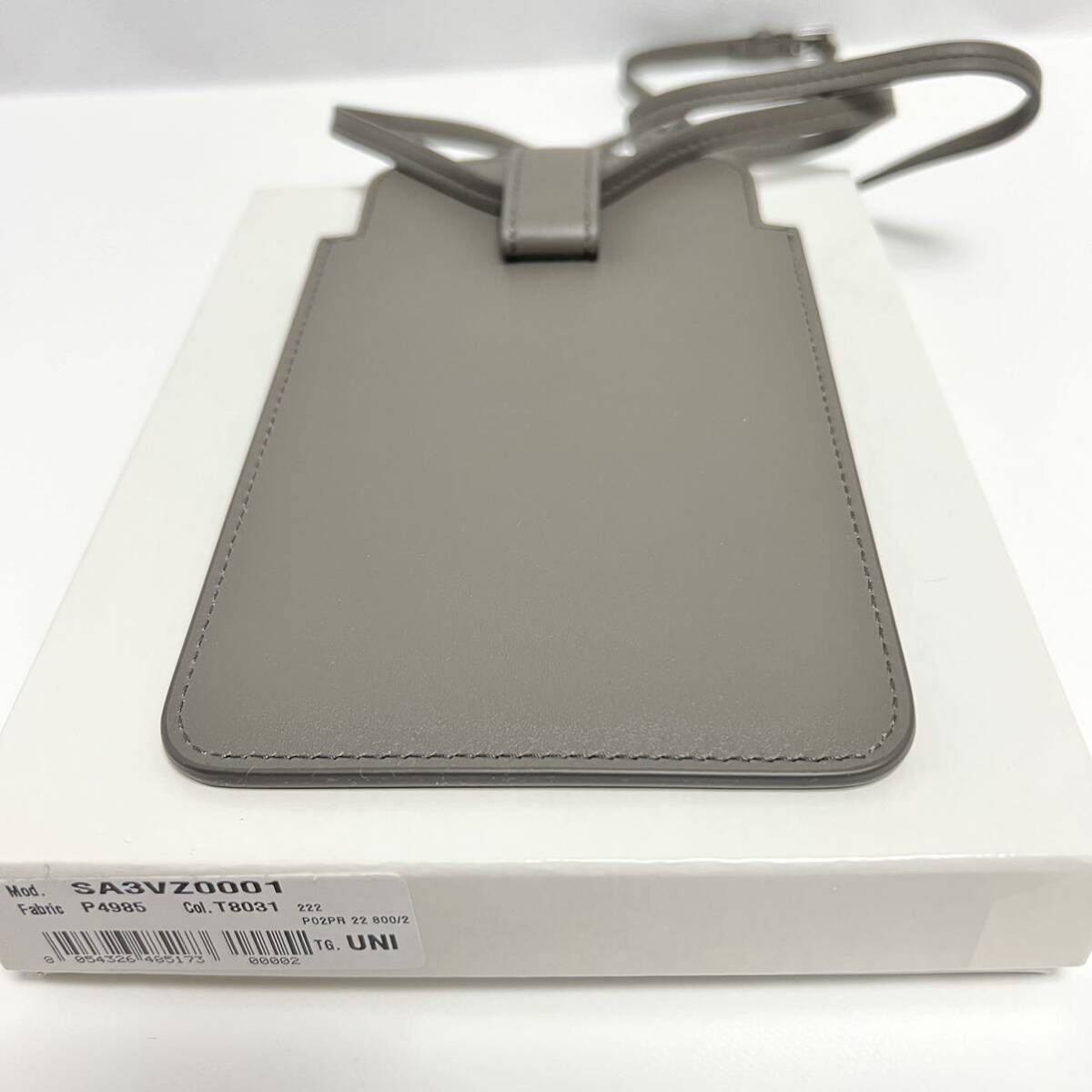 新品 メゾンマルジェラ 4ステッチ レザー スマートフォン ポーチ グレージュ iphone ケース ネックポーチ モバイル ネック ショルダー