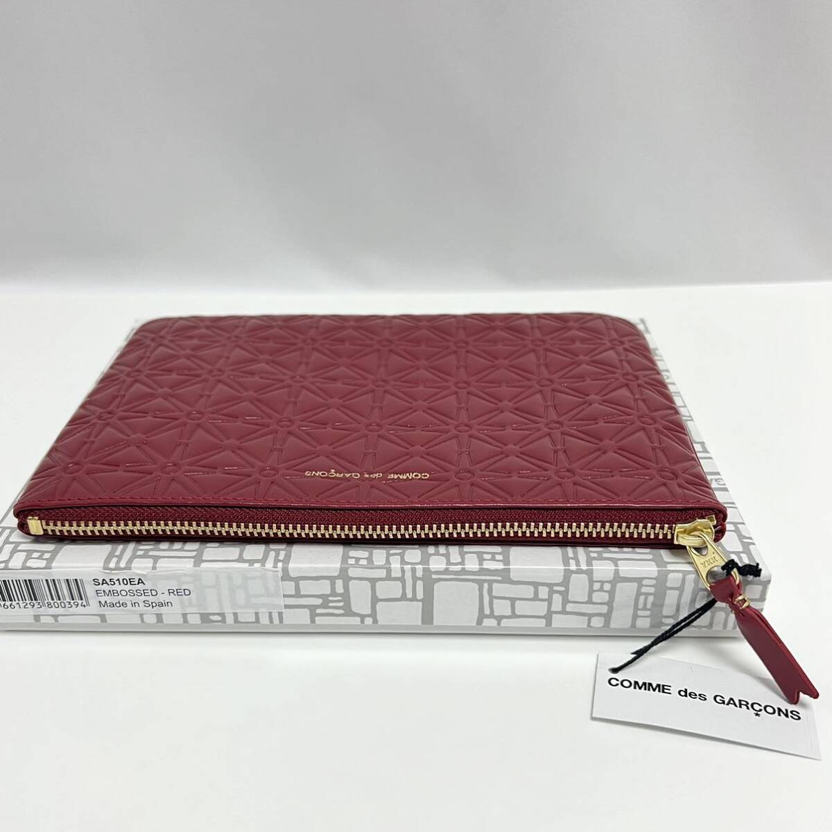 コムデギャルソン レディース クラッチポーチバッグ 新品 コムデギャルソン ウォレット ジップ ポーチ ラージ